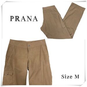 PRANA Breath Cargo Hiking Outdoors Pants in Khaki Beige Size M
